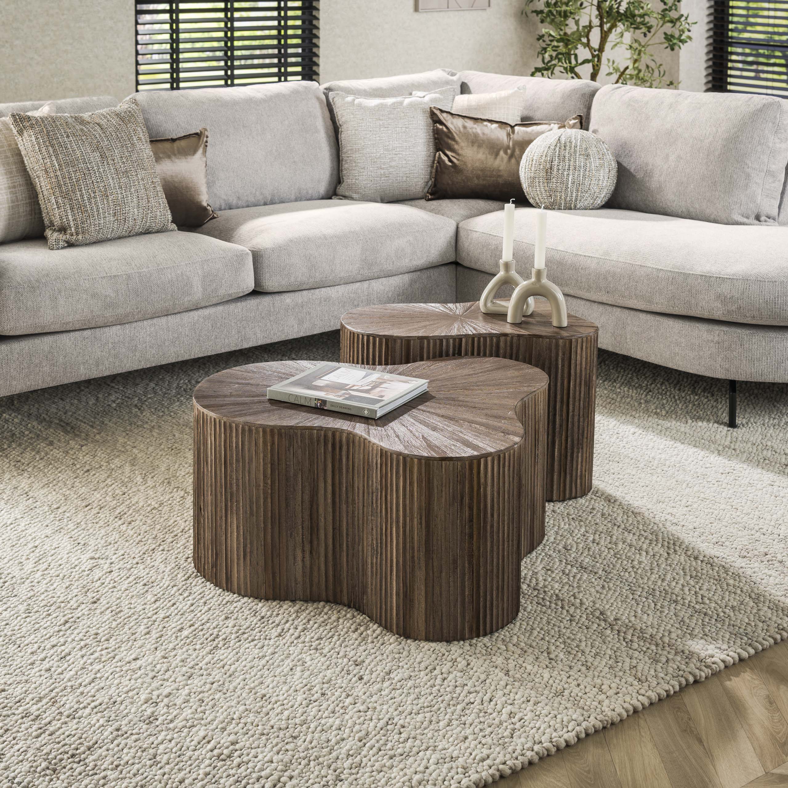 Salontafel set/2 shamrock Maya Teak